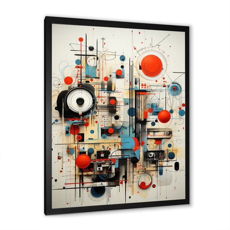 «Zaxon Dadaism Absurd Connections», œuvre d'art - reproduction, Cadre simple noir, H 44 po x l 34 po x P 1,5 po