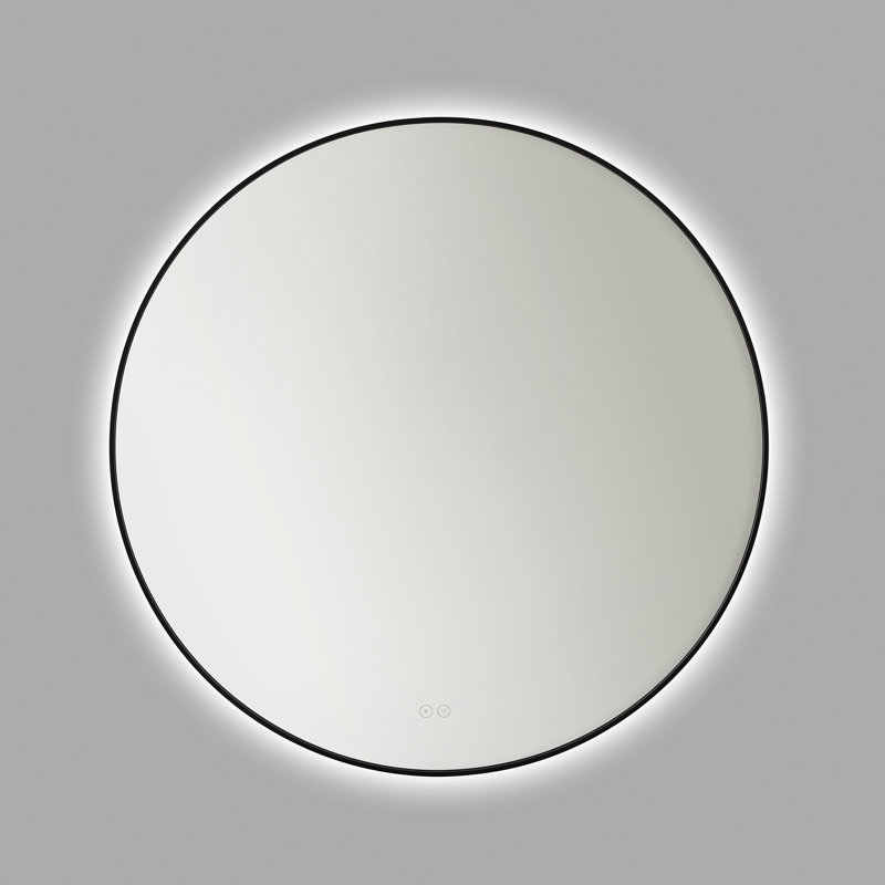 Cadre Round Mirror 36x36 from Generation Lighting , Midnight Black, 36" x 36"