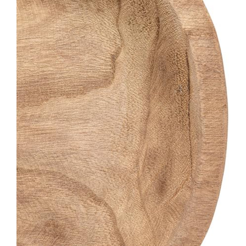 Bol en bois de paulownia sculpté à la main, naturel