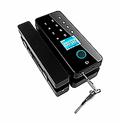Electronic Smart Lock Glass To Glass, Overhead Hook Lock Tongue With Fingerprint - Glass Door Locks