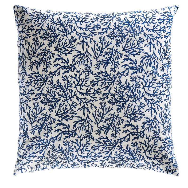 Seabed Pillow Navy | White Made-To-Order, Square 26"