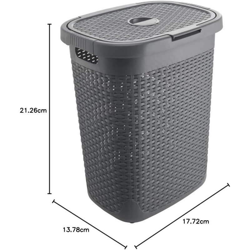 Plastic Laundry Room Organiser, Grey