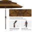 Parasol de marché à 3 niveaux en oléfine de 2,74 m (9 pi), avec inclinaison et levage à manivelle.-1392336121