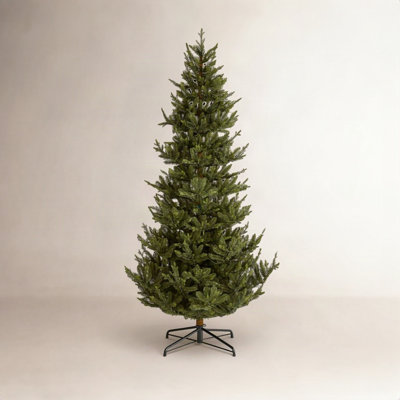 Mcdaniel Vibrant Ascend Evergreen Pre-Lit Green Upward Slim Fir Artificial Christmas Tree with Lights