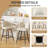 Modern Swivel Upholstered Counter Stool with Durable Metal Frame-381886291