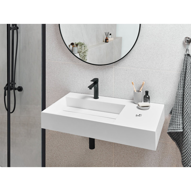 Wall Hung Basin CUSCO, White, 900cm H x 480cm W x 130cm D