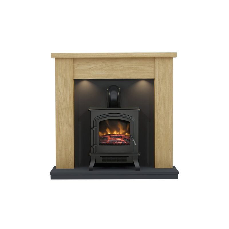 Barrowden Electric Timber Inglenook Fireplace
