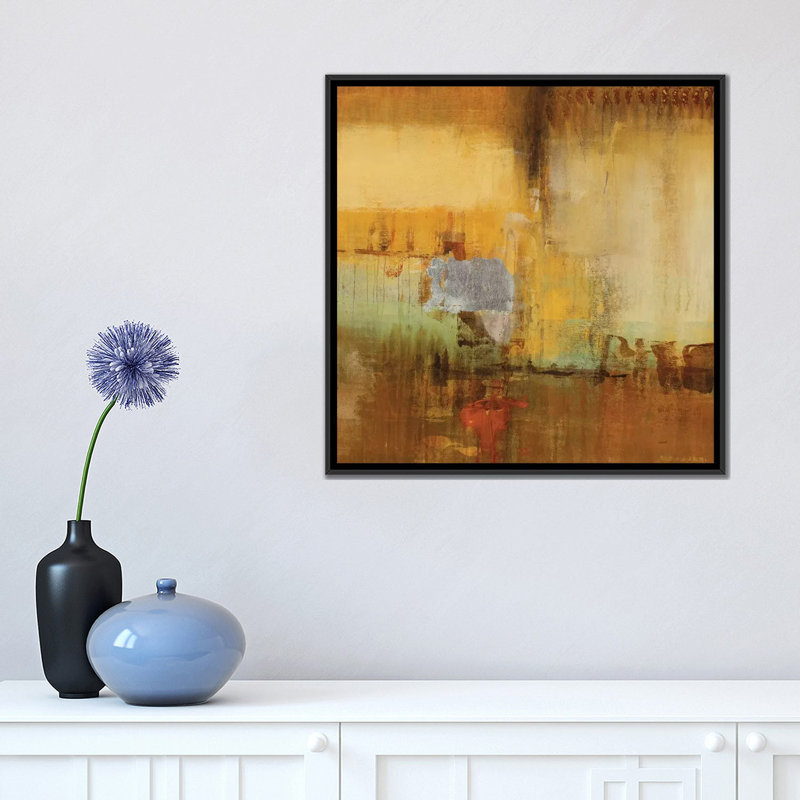 « echo ii », impression sur toile, H 18 po x l 18 po x P 1,5 po, Toile avec cadre flottant noir, Pas de tapis