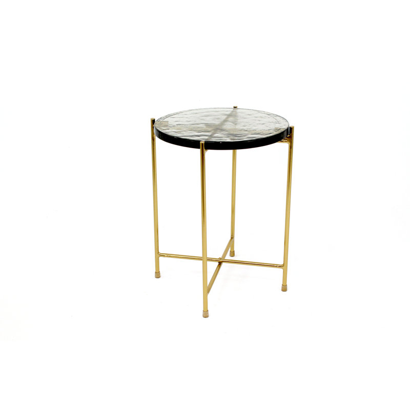 Savla Glass Top End Table