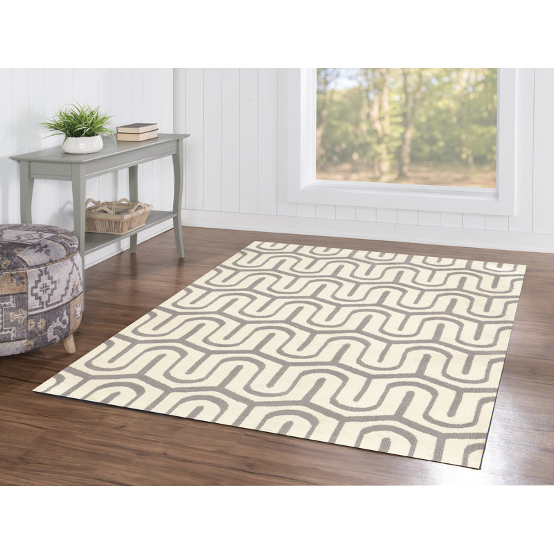 Kobe Hand Tufted Geometric Indoor Rug, Rectangle 5' x 7'