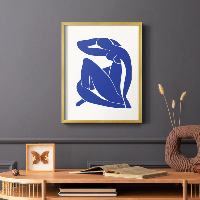 Matisse C XXXVII, reproduction encadrée - bois massif, H 14 po x l 11 po, Or