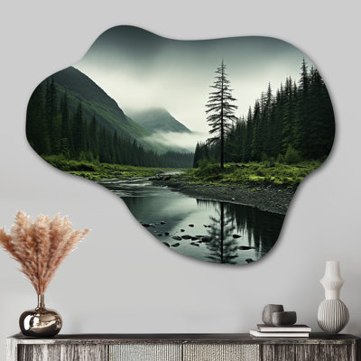 Guareno Alaska Wilderness Solitude - Unique Shape Alaska Metal Wall Art, Freeform Metal Wall Sculpture Print