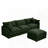 3-Seater Comfy Cloud Couches With Movable Ottoman-366881471