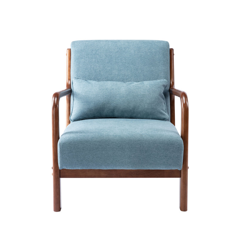 Upholstered Armchair, Turquoise