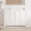 Ensemble de meuble-lavabo avec lavabo en résine, 4 portes à fermeture douce et 2 tiroirs-1315064060