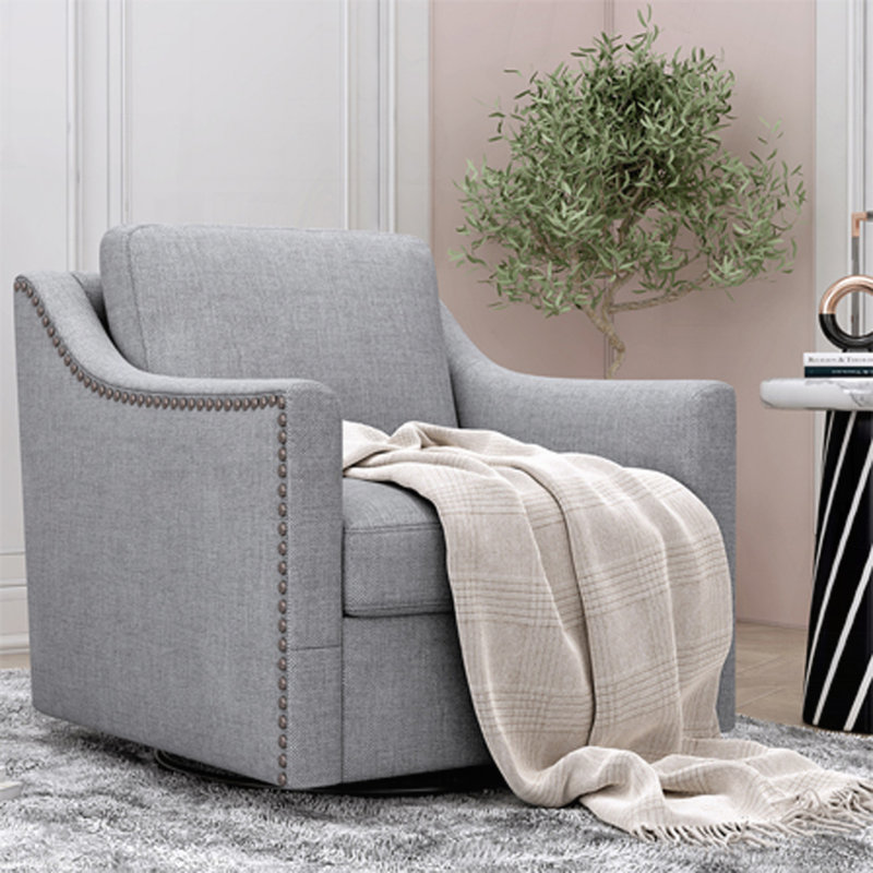 Fauteuil moderne pivotant, Gris clair