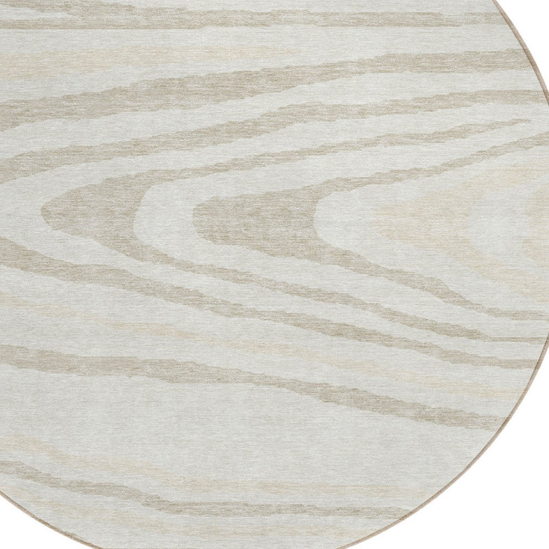 Tapis rond 8 po taupe