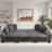 Latitude Run® 114" Pull Out Sleeper Sectional Sofa,U Shaped Sofa, Convertible Oversize 2 in 1 Sleeper Sofa-1950309433