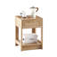 Table de bout en rotin avec tiroir, table de chevet tendance, table d'appoint pour salon, chambre à coucher