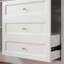 Commode blanche pour enfant avec table à langer, 3 tiroirs et 2 armoires