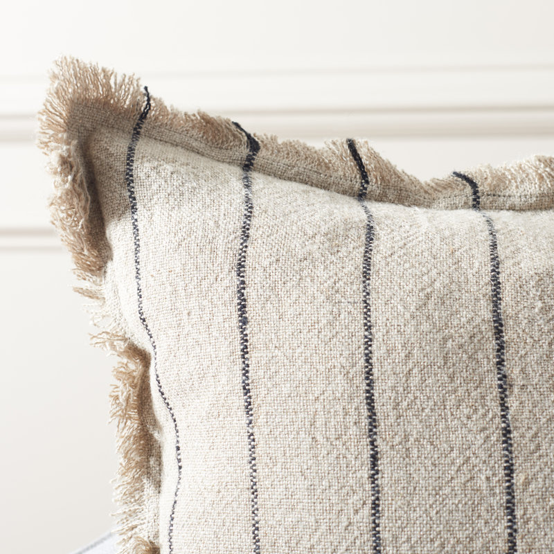 Housse de coussin réversible en lin l 20 po x H 20 po Carmelia