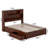 Akanthou Solid Wood Storage Bookcase Platform Bed with Footboard & Under Bed Drawers-725538329-725538534