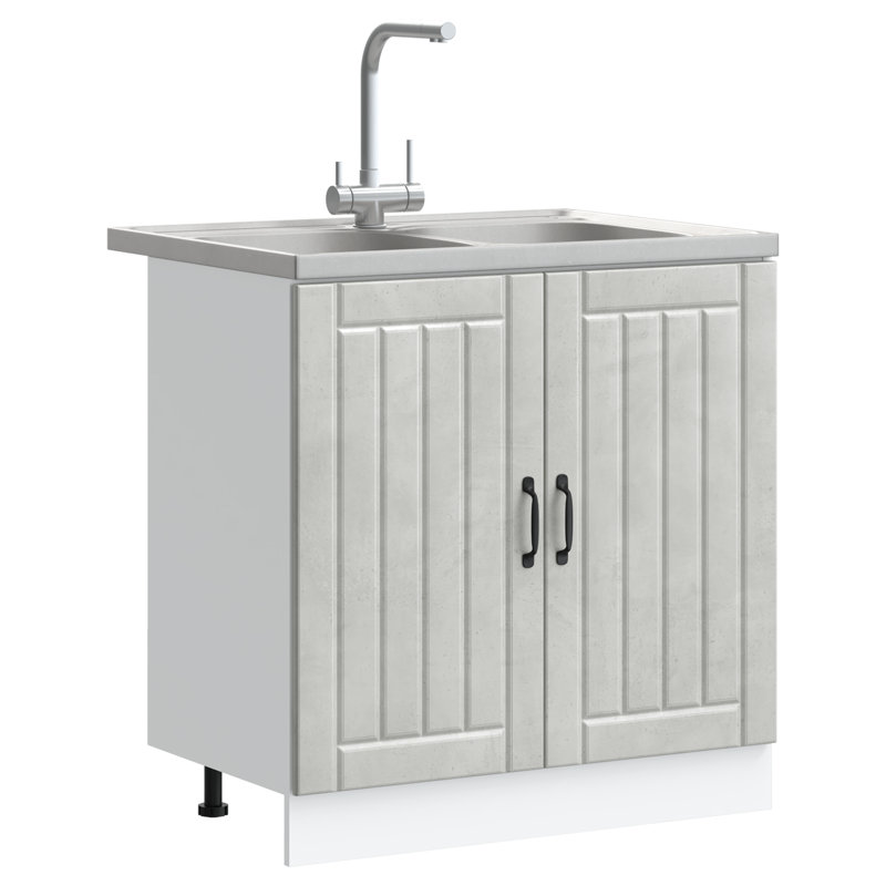 Porto Sink Base Cabinet Porto, Concrete Grey