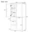 Armoire de rangement haute et large avec portes pour salle de bain / bureau, trois tiroirs-1677450826