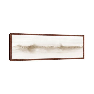 Watercolor Landscape Vii Shades of Sepia - Panoramic 1 Piece Panoramic Painting on Canvas