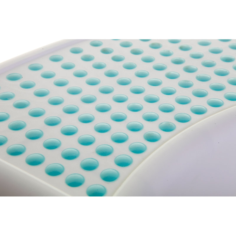 Step Stool, White/Aqua