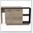 Chesterfield 2-Shelf 1-Drawer Kitchen Island in Wengue and Light Oak, Combining Modern Design with Ample Storage and Display Space.-1226274763
