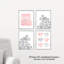 Ombre, cœurs et fleurs, impression sur papier de chambre de bébé-40033491-40035873