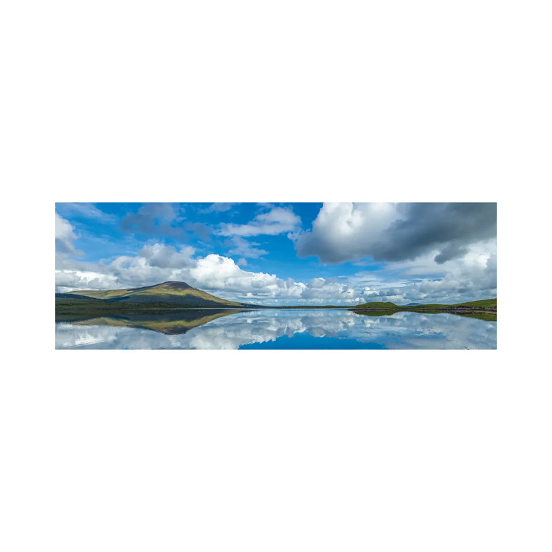 View Of Lake And Clouds On Sky, Bellacragher Bay, County Mayo, Ireland - Wrapped Canvas Panoramic Print