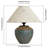 Vintage Brown Ceramic Table Lamp With Bamboo Pattern Linen Shade, Plug-In
