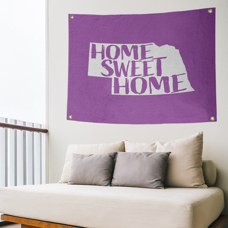 Tapisserie murale nebraska doux pour la maison, H 59 po x l 80 po, Violet