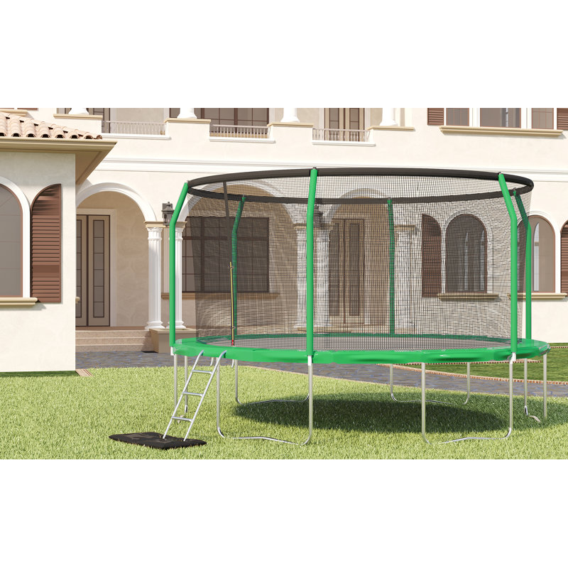 Premier 14ft Blue Round Trampoline with Safety Enclosure