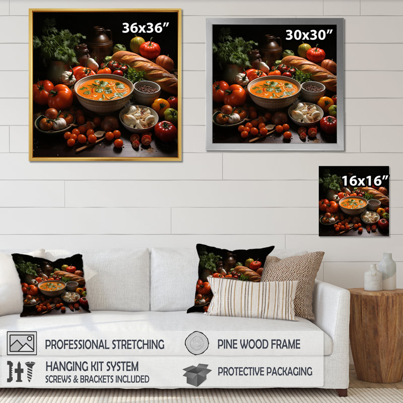 «Hearty Soup I», reproduction sur toile, Toile tendue, H 24 po x l 24 po x P 1 po