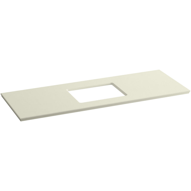 Solid/Expressions 61" Single Bathroom Vanity Top, Biscuit Expressions