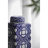 5.3X5.3X10" Valora Blue And White Square Lidded Jar