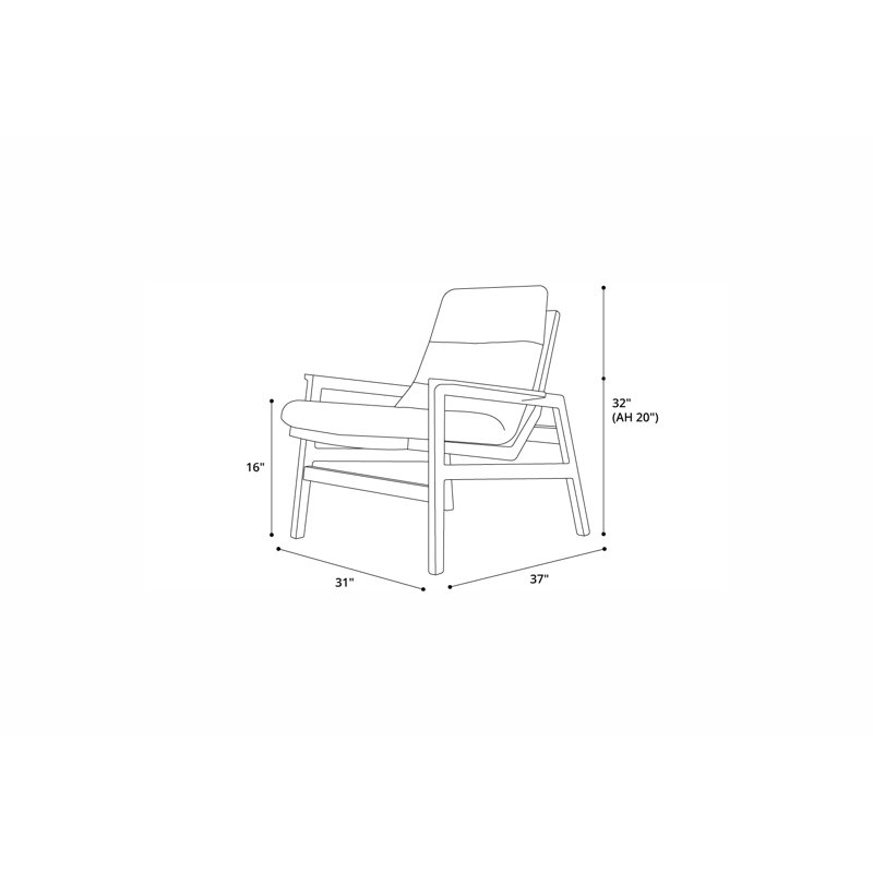Fulton Lounge Chair In Mixed Marble Fabric