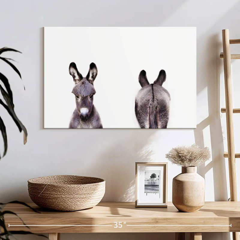 Brampt Donkey Front And Back Portrait, 16" H x 24" W