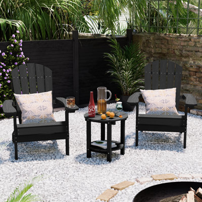 Classic Outdoor Side Table HIPS Patio Tables Set of 2