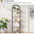 71in 5 Tier Arched Bookshelf, Freestanding Open Display Storage