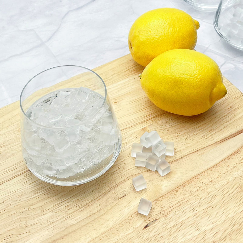 Tovolo Mini Ice Cube Tray with Lid for Iced Coffee and Cocktails, Stratus Blue, Stratus Blue