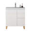 Meuble-lavabo moderne 31,5 po Alderstone avec tiroirs à fermeture en douceur et pieds en bois naturel