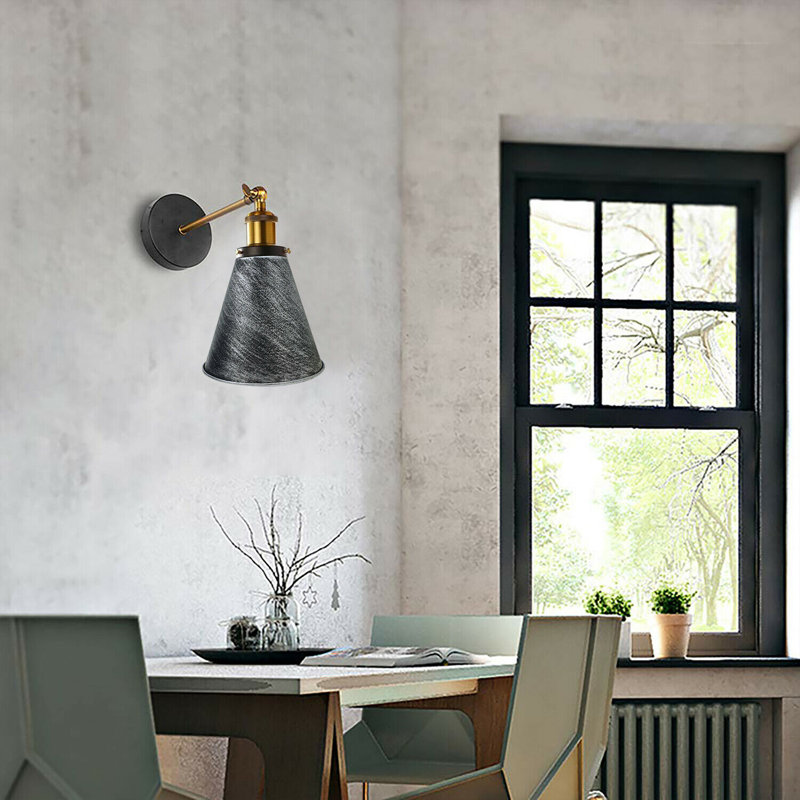 Palmona Swing Arm Sconce, Brushed Silver