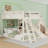 Wood Loft Bed with Slide and Storage-669222160-669222255