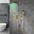 Trialo Solid Brass Color Changing LED Rain Shower Head with Adjustable Jets-48170765