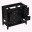 Meuble-lavabo de 91 cm (36 pouces) avec grand espace de rangement, en bois et en MDF résistants, comprenant un placard et des tiroirs pour salles de bains modernes.