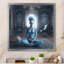 «Blue Yogini Meditation Spiritual Elegance» sur impression sur toile-1872891825-1872891826
